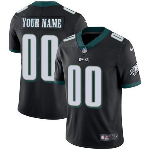 2019 NFL Youth Nike Philadelphia Eagles Alternate Black Customized Vapor jersey